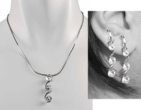Necklace and Earrings Set, Swarovksi Jewelry, Contemporary Costume Jewellery - Image 8