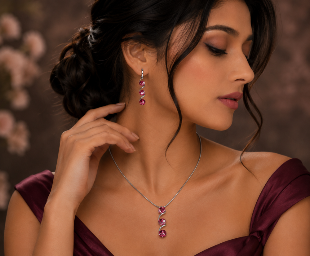 Necklace and Earrings Set, Swarovksi Jewelry, Contemporary Costume Jewellery - Image 11