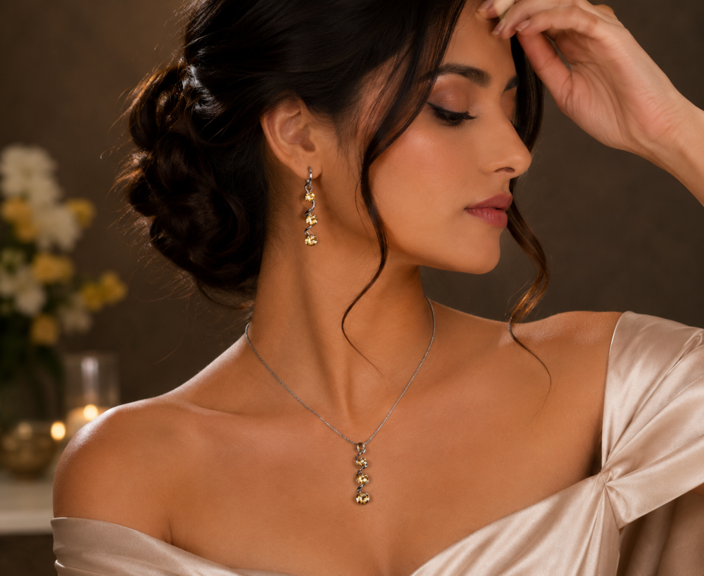Necklace and Earrings Set, Swarovksi Jewelry, Contemporary Costume Jewellery - Image 19