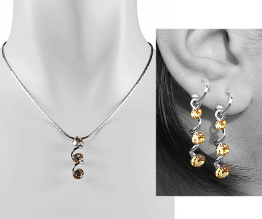 Necklace and Earrings Set, Swarovksi Jewelry, Contemporary Costume Jewellery - Image 20