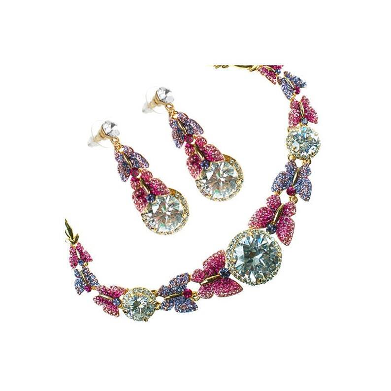 Jewellery Set, Necklace, Earrings, Swarovski Crystal Elements & Zirconia Crystals - Image 13