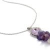 Womens Pendant Necklace, Translucent Sparkling Swiss Crystal Elements & Beads - Thumbnail Image 2