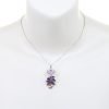 Womens Pendant Necklace, Translucent Sparkling Swiss Crystal Elements & Beads - Thumbnail Image 4