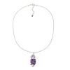 Womens Pendant Necklace, Translucent Sparkling Swiss Crystal Elements & Beads - Thumbnail Image 5