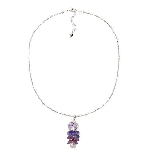 Womens Pendant Necklace, Translucent Sparkling Swiss Crystal Elements & Beads - Image 5