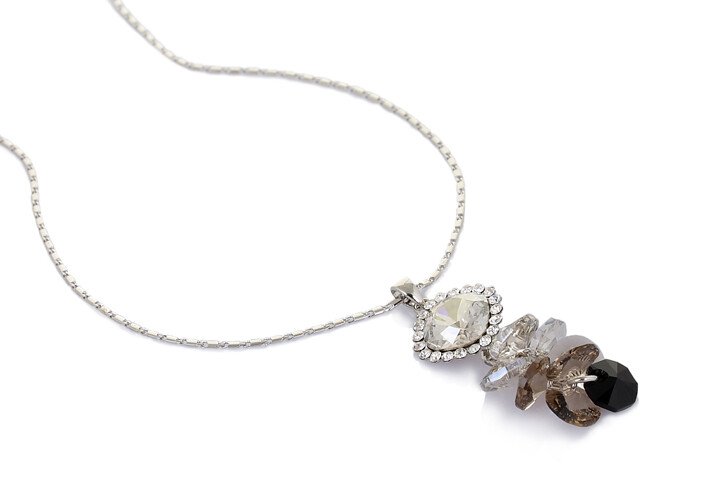 Womens Pendant Necklace, Translucent Sparkling Swiss Crystal Elements & Beads - Image 7