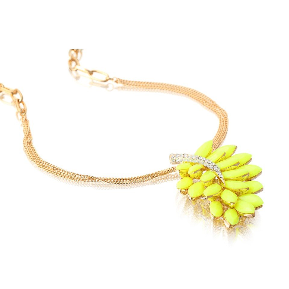 Long Chain Pendant Necklace, Swarovski Crystal Elements & Pear Drops, Gift for Her - Image 2