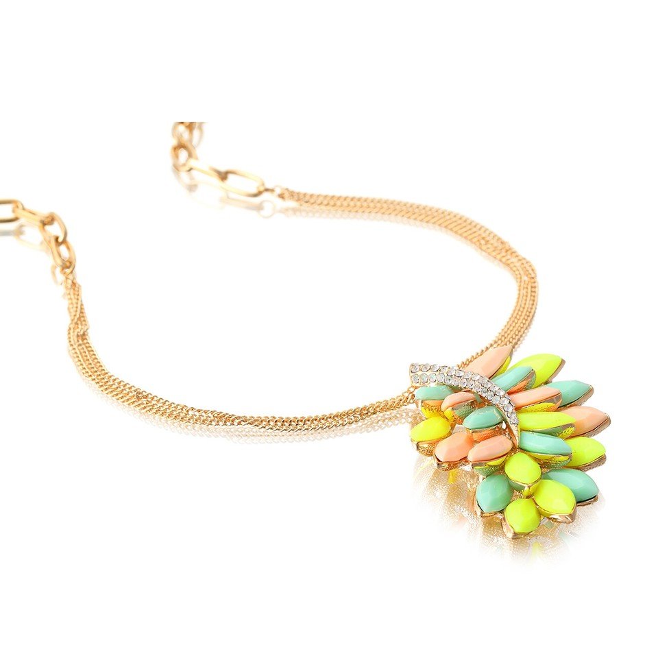 Long Chain Pendant Necklace, Swarovski Crystal Elements & Pear Drops, Gift for Her - Image 6