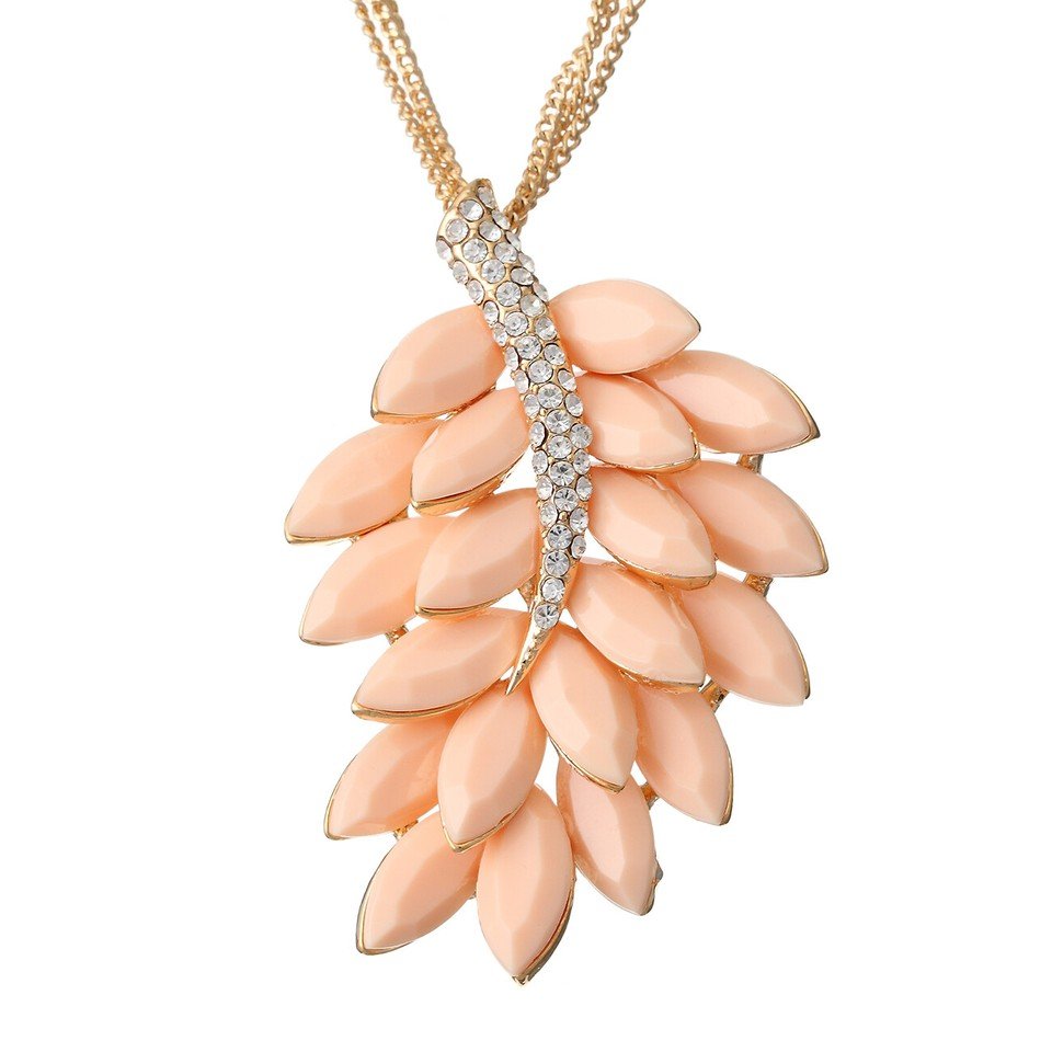 Long Chain Pendant Necklace, Swarovski Crystal Elements & Pear Drops, Gift for Her - Image 12