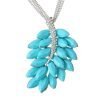 Long Chain Pendant Necklace, Swarovski Crystal Elements & Pear Drops, Gift for Her - Thumbnail Image 16