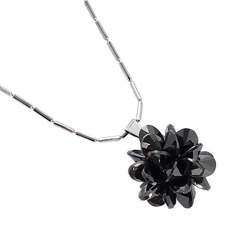 Womens Starburst Pendant Chain Necklace Jewelry Cubic Zirconia Crystal Element - Image 2