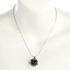 Womens Starburst Pendant Chain Necklace Jewelry Cubic Zirconia Crystal Element - Thumbnail Image 4