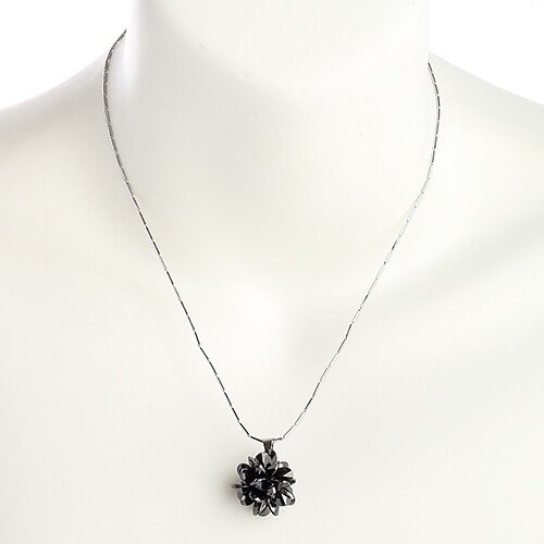 Womens Starburst Pendant Chain Necklace Jewelry Cubic Zirconia Crystal Element - Image 4