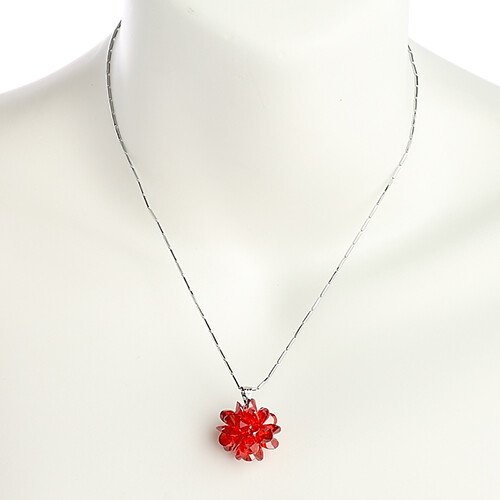 Womens Starburst Pendant Chain Necklace Jewelry Cubic Zirconia Crystal Element - Image 7