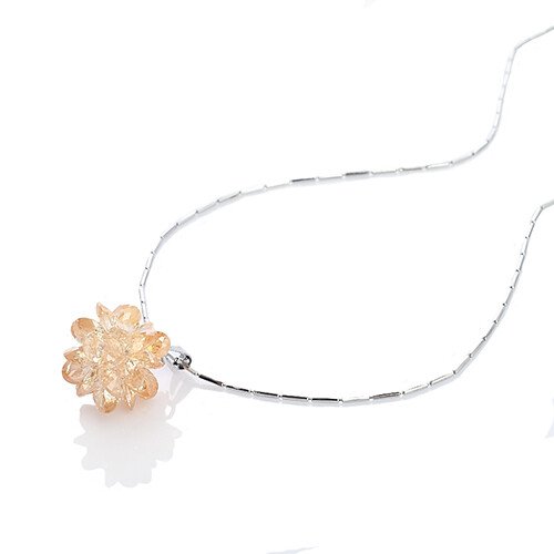 Womens Starburst Pendant Chain Necklace Jewelry Cubic Zirconia Crystal Element - Image 9