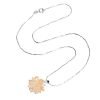 Womens Starburst Pendant Chain Necklace Jewelry Cubic Zirconia Crystal Element - Thumbnail Image 10