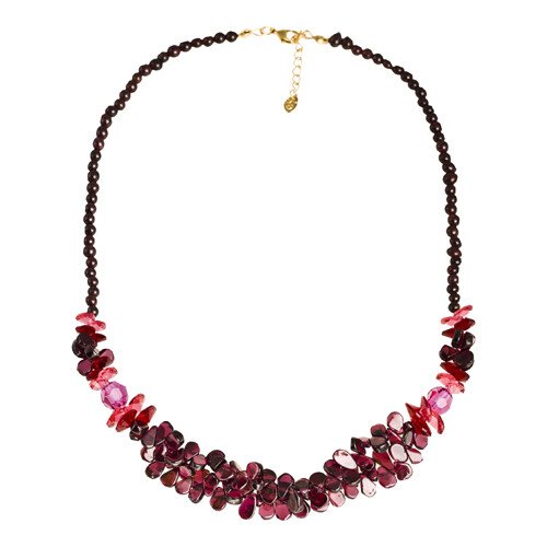 Beaded Jewellery Necklace, Agate Style Stones & Beads, Swarovski Crystal Elements - Image 7