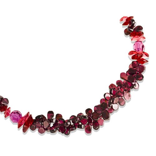 Beaded Jewellery Necklace, Agate Style Stones & Beads, Swarovski Crystal Elements - Image 8