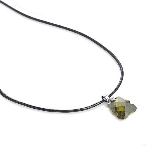 Teddy Crystal Pendant Necklace on Black Cord Tie, Costume Jewellery, Ideal Gift - Image 5