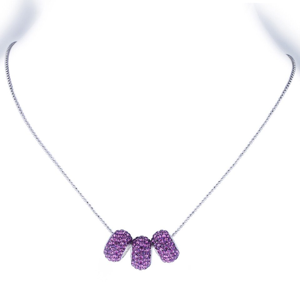 Janeo Swarovski Crystal Elements Necklace Shamballa Style Womens Christmas Gift - Image 10