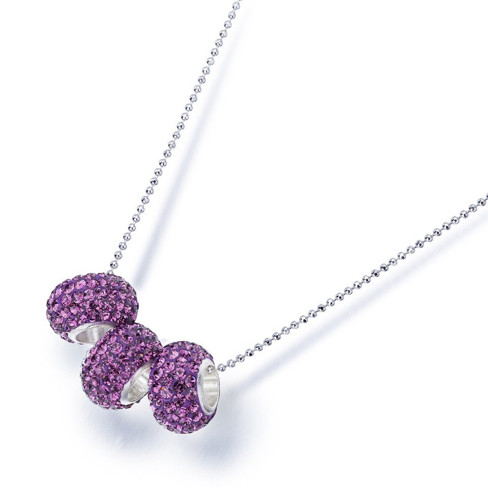 Janeo Swarovski Crystal Elements Necklace Shamballa Style Womens Christmas Gift - Image 11