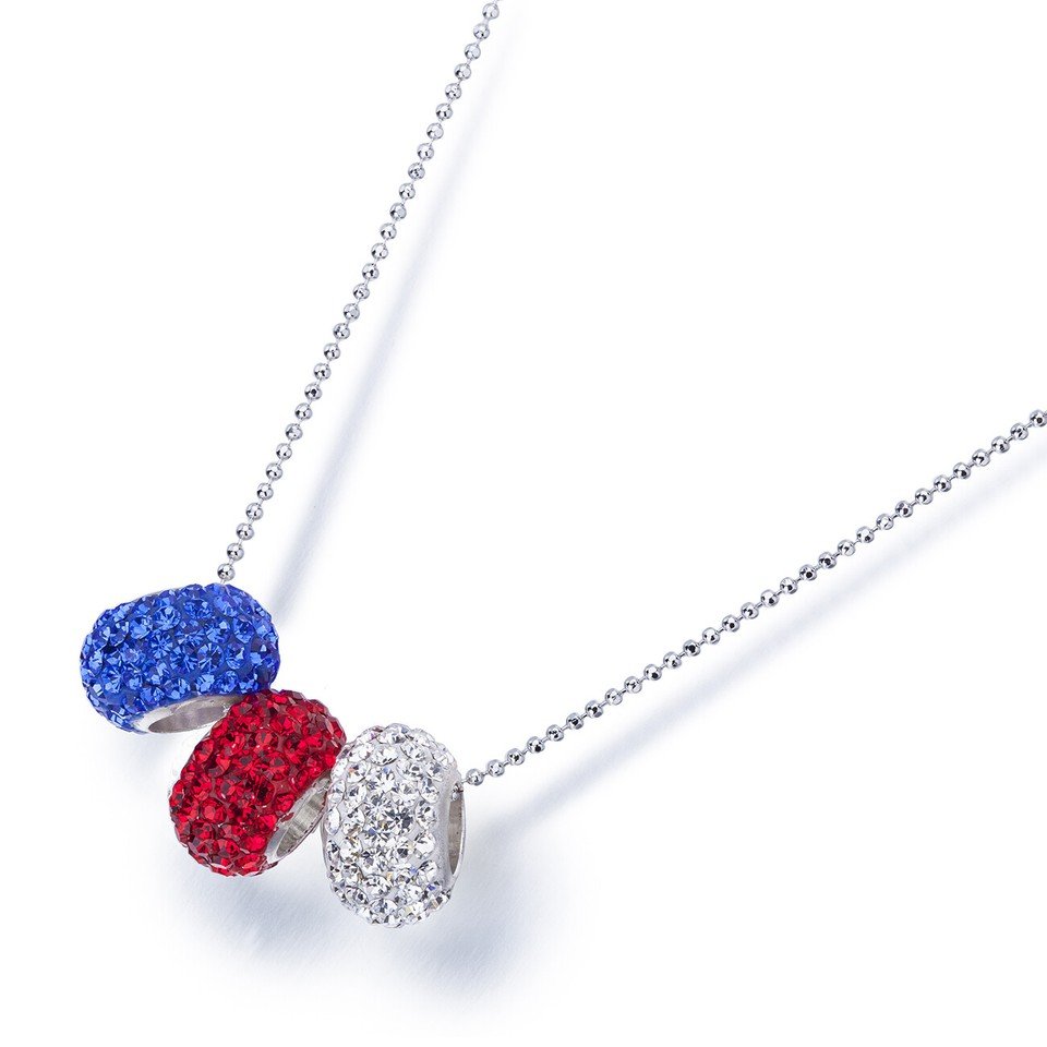 Janeo Swarovski Crystal Elements Necklace Shamballa Style Womens Christmas Gift - Image 15