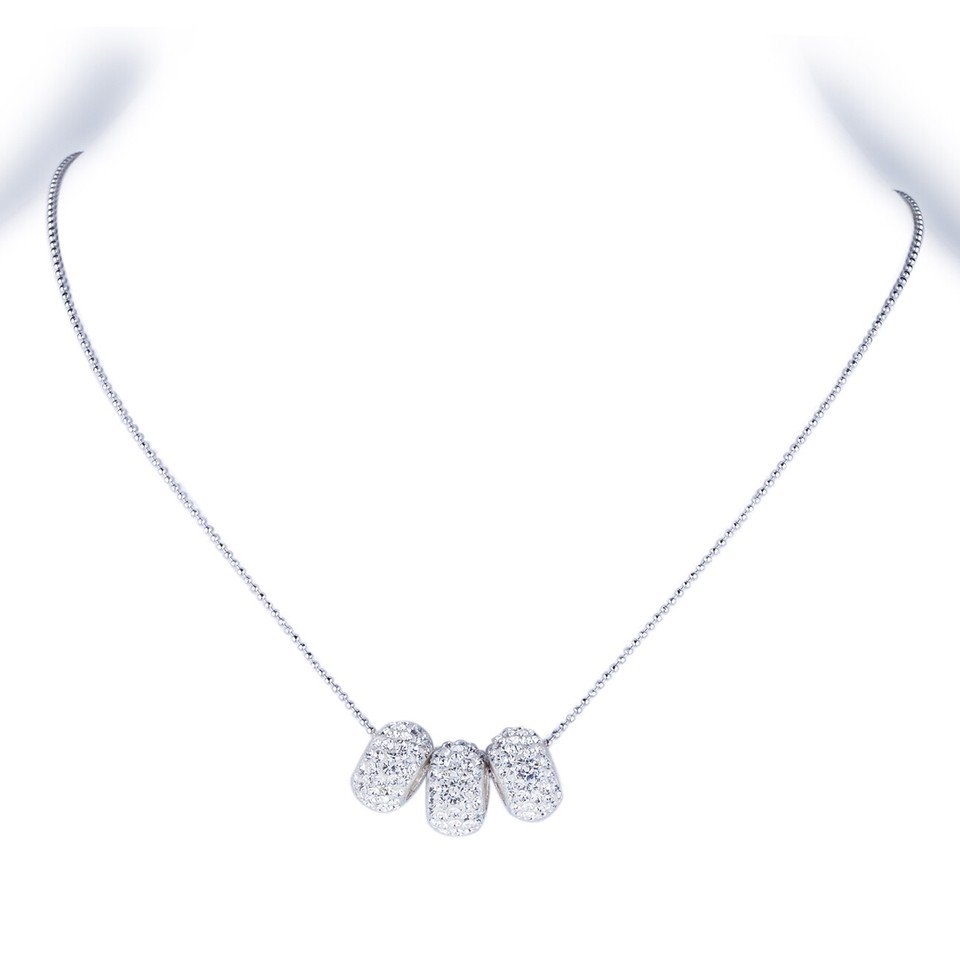 Janeo Swarovski Crystal Elements Necklace Shamballa Style Womens Christmas Gift - Image 3
