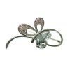 Paisley Contour Brooch Pin, Silver Rhodium Plated, Clear Crystal. SALE (2Pc) - Thumbnail Image 4