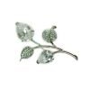 Leaf & Pear Drop Brooch Pin, Womens Lapel Jewelry, Czech Crystal, SALE (2Pc) - Thumbnail Image 3