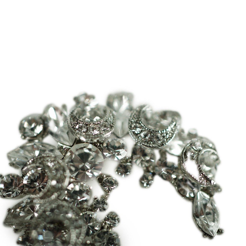 Womens Brooch Pin, Half Moon, Crest Design, Swarovksi Crystal Elements, SALE (2Pc) - Image 3