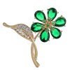6 Leaf Clover Brooch Pin, Classic Timeless Jewellery, Swarovski Crystal Elements - Thumbnail Image 3