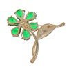 6 Leaf Clover Brooch Pin, Classic Timeless Jewellery, Swarovski Crystal Elements - Thumbnail Image 6