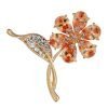 6 Leaf Clover Brooch Pin, Classic Timeless Jewellery, Swarovski Crystal Elements - Thumbnail Image 9