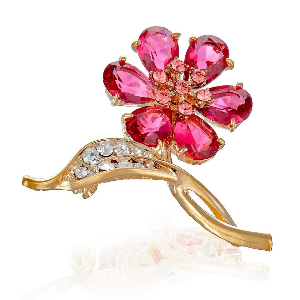 6 Leaf Clover Brooch Pin, Classic Timeless Jewellery, Swarovski Crystal Elements - Image 15
