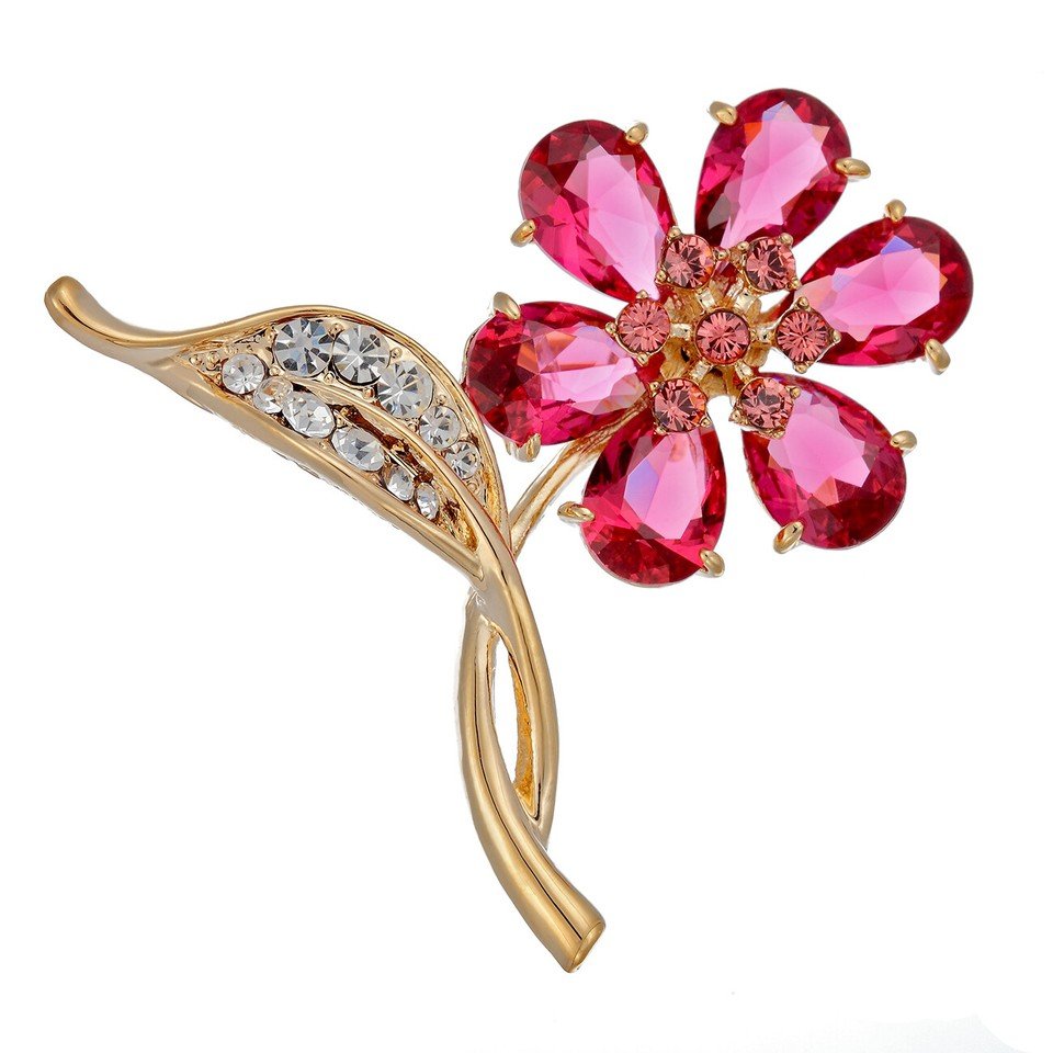 6 Leaf Clover Brooch Pin, Classic Timeless Jewellery, Swarovski Crystal Elements - Image 16