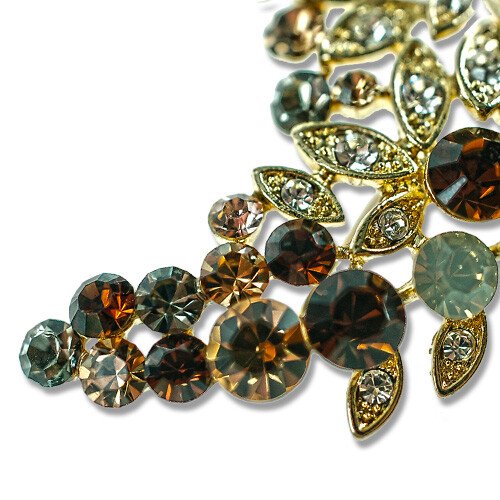 Paisley Lapel Brooch Pin Jewellery, Embellished with Swarovski Crystal Elements - Image 5