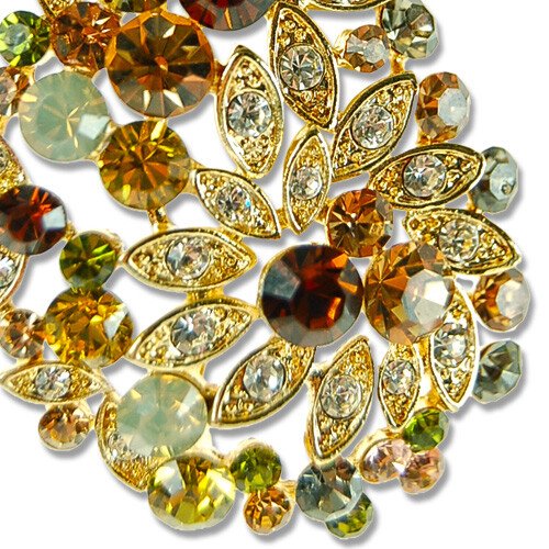 Paisley Lapel Brooch Pin Jewellery, Embellished with Swarovski Crystal Elements - Image 7