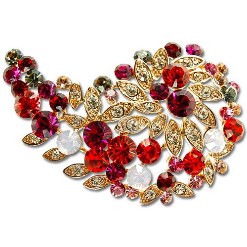 Paisley Lapel Brooch Pin Jewellery, Embellished with Swarovski Crystal Elements - Image 13