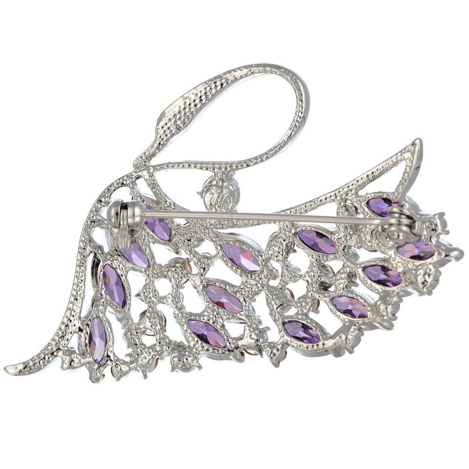 Janeo Swan Brooch Pin Swarovski Crystals Elements Christmas Anniversary Gift Her - Image 5
