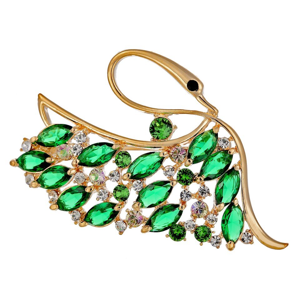 Janeo Swan Brooch Pin Swarovski Crystals Elements Christmas Anniversary Gift Her - Image 8