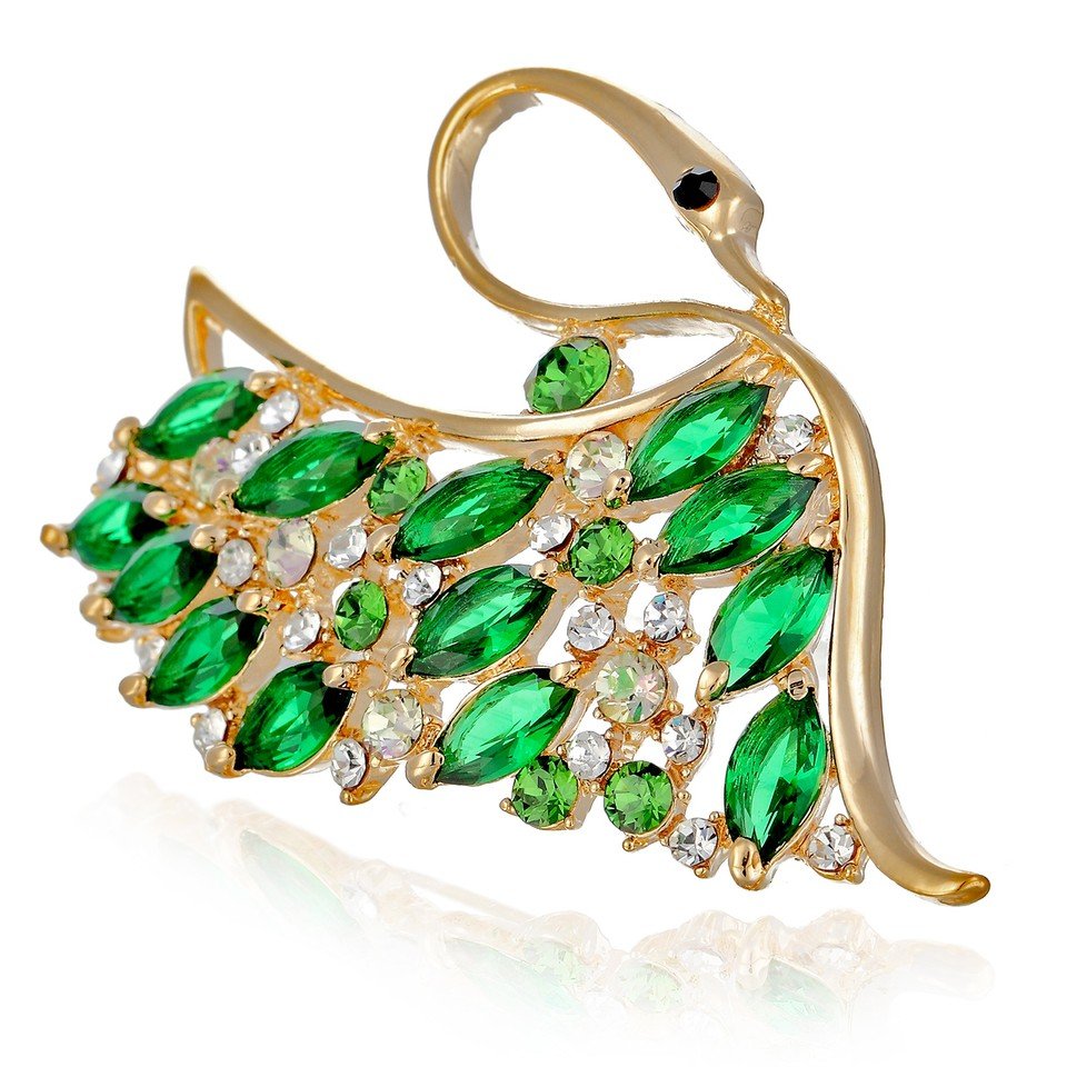 Janeo Swan Brooch Pin Swarovski Crystals Elements Christmas Anniversary Gift Her - Image 11
