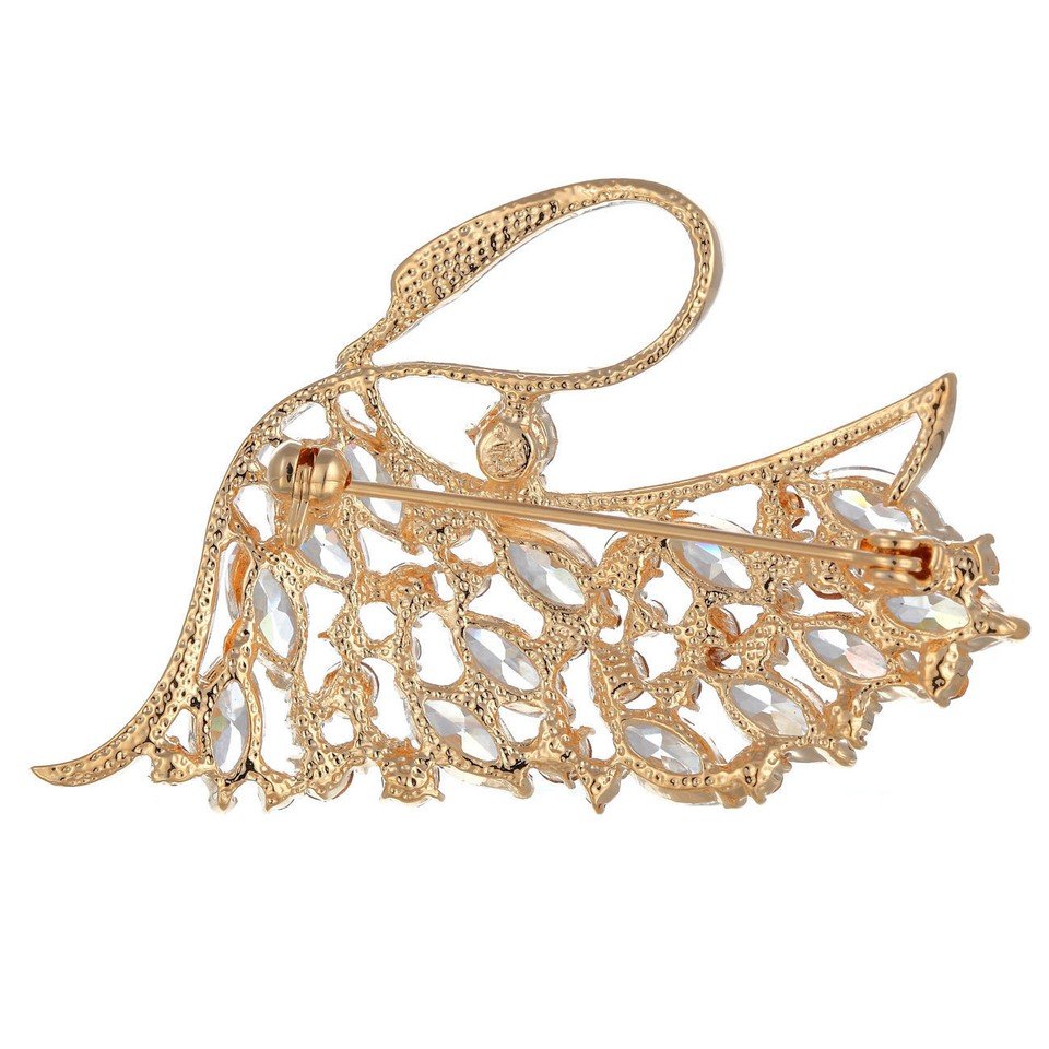 Janeo Swan Brooch Pin Swarovski Crystals Elements Christmas Anniversary Gift Her - Image 21