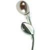 Lapel Pearl Drop Brooch Pin, Swarovski Crystal Elements, Christmas Gift for Her - Thumbnail Image 6