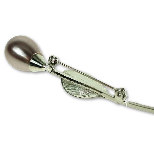 Lapel Pearl Drop Brooch Pin, Swarovski Crystal Elements, Christmas Gift for Her - Image 10
