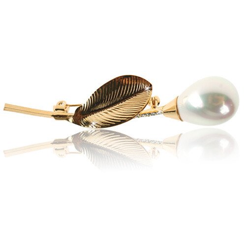 Lapel Pearl Drop Brooch Pin, Swarovski Crystal Elements, Christmas Gift for Her - Image 13
