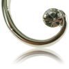 Vintage Art Deco Pear Drop Brooch Pin, Silver Rhodium, Swarovski Crystal Elements - Thumbnail Image 8