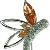 Vintage Art Deco Pear Drop Brooch Pin, Silver Rhodium, Swarovski Crystal Elements - Thumbnail Image 9
