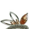 Vintage Art Deco Pear Drop Brooch Pin, Silver Rhodium, Swarovski Crystal Elements - Thumbnail Image 10
