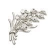 Bouquet Flower Lapel Crystal Brooch Pin Jewellery, Swarovski Crystal Elements - Thumbnail Image 6