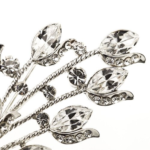 Bouquet Flower Lapel Crystal Brooch Pin Jewellery, Swarovski Crystal Elements - Image 7